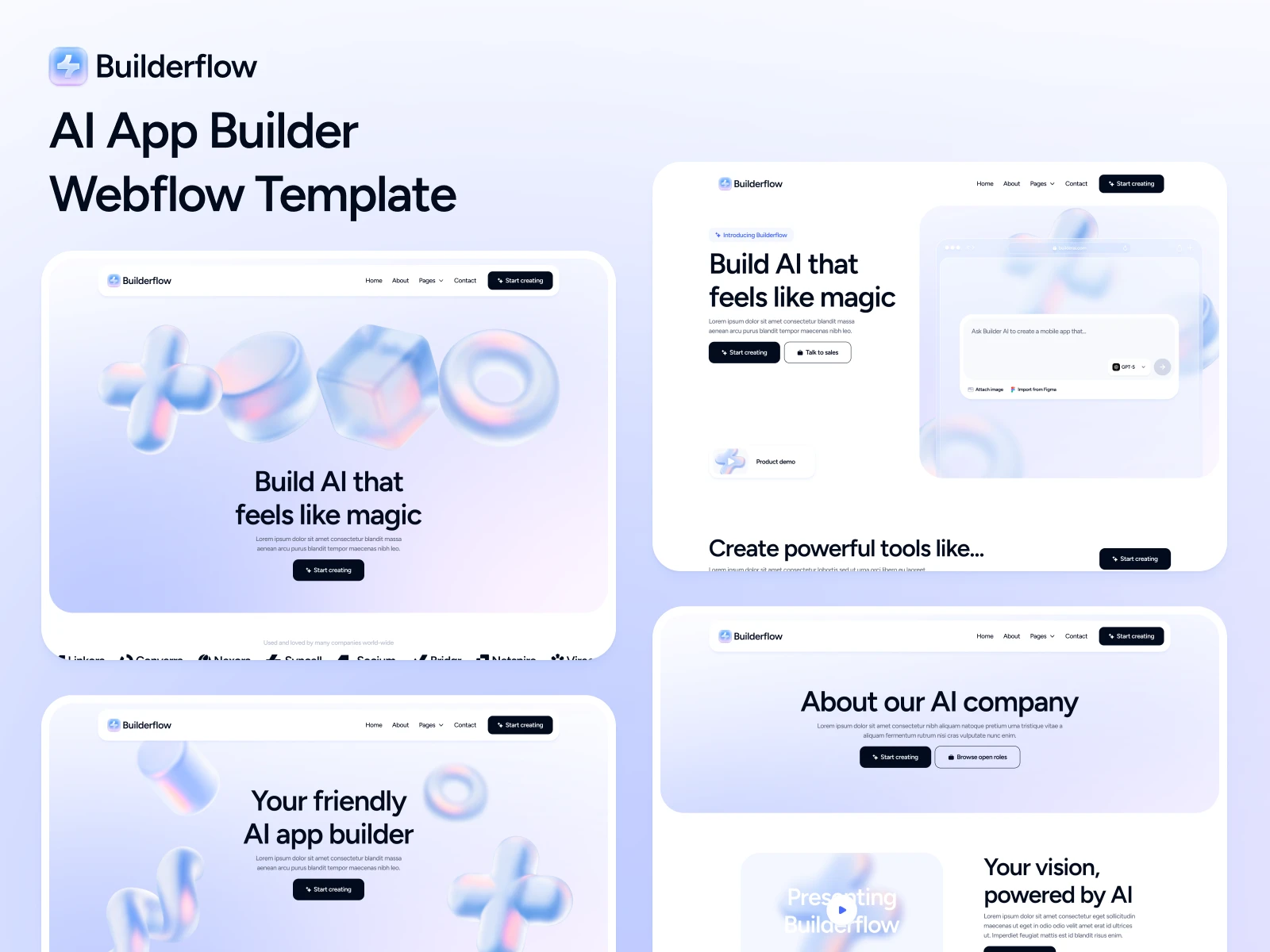 AI App Builder Webflow Template