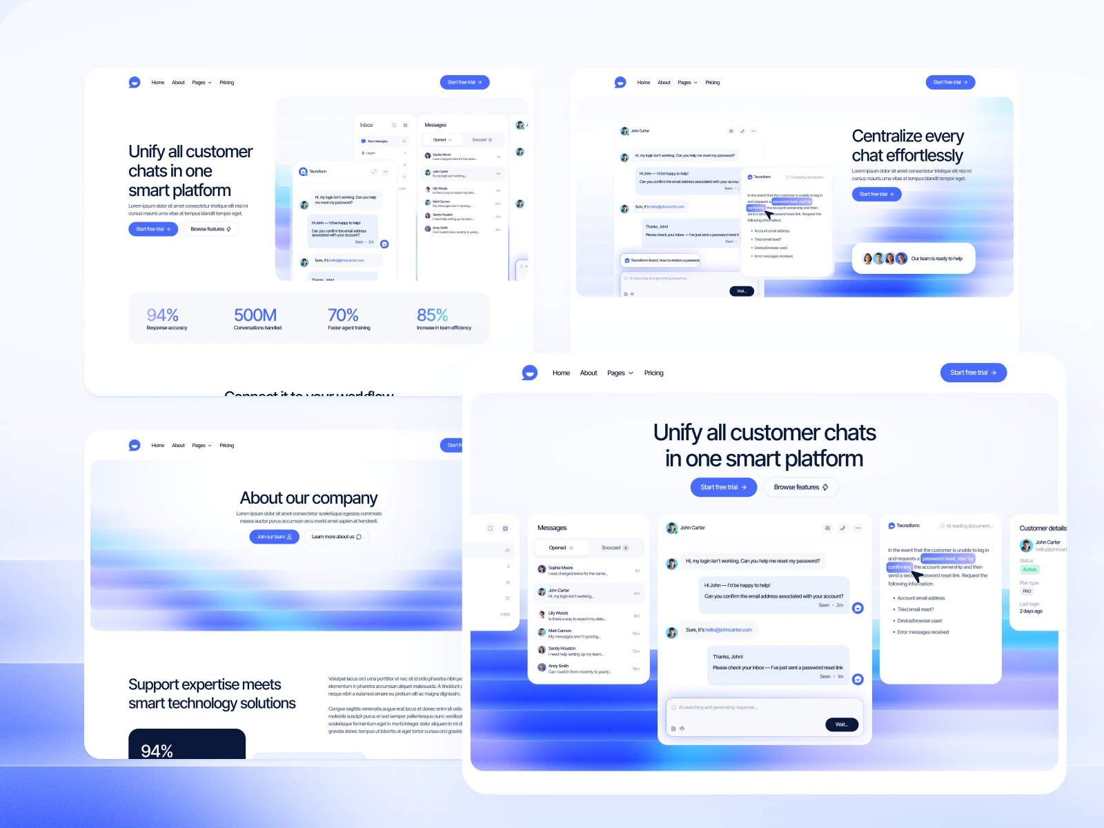 AI Help Center Webflow Template