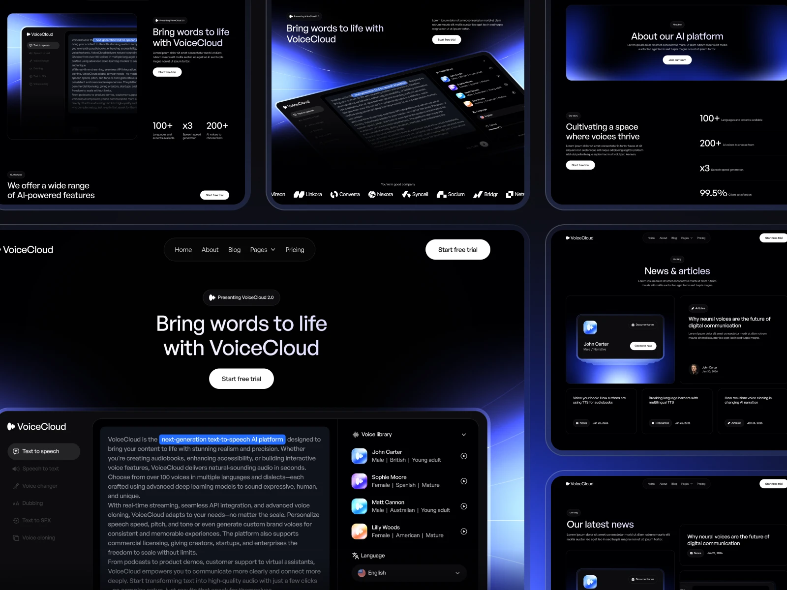 Voice AI App Webflow Template