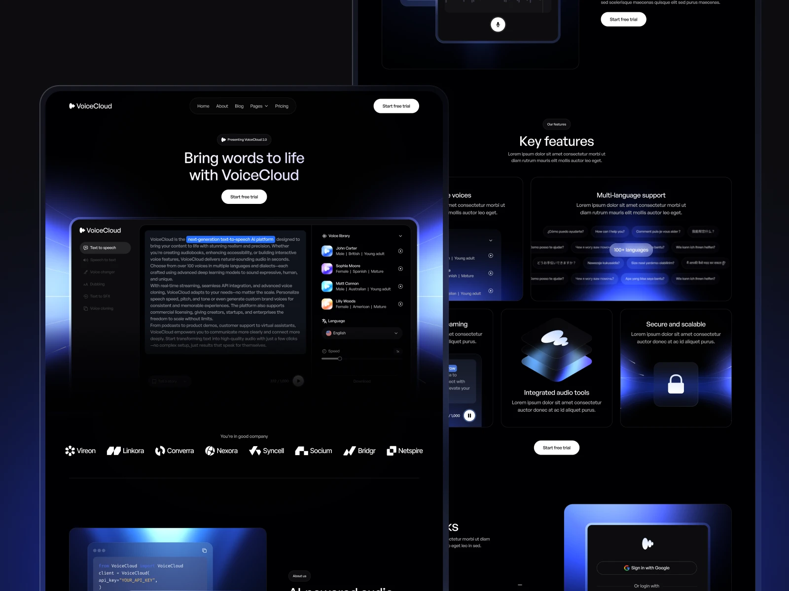 AI Voice Generator Webflow Template