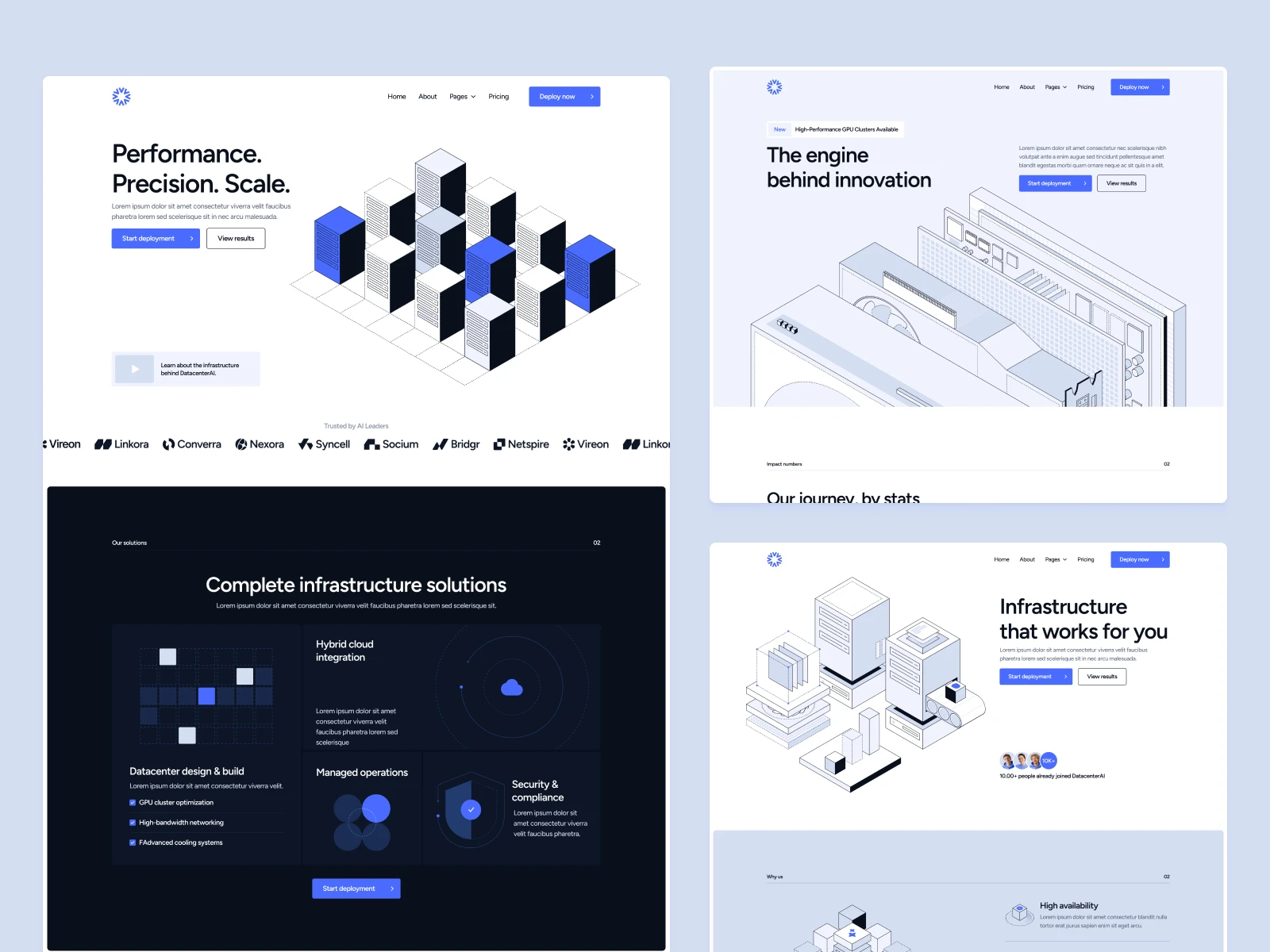 Server Management Network Webflow Template