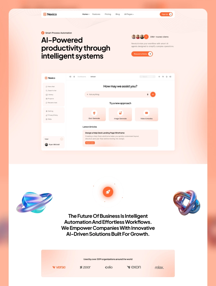 Nexico by Widflow - Uncategorized design asset by webflow