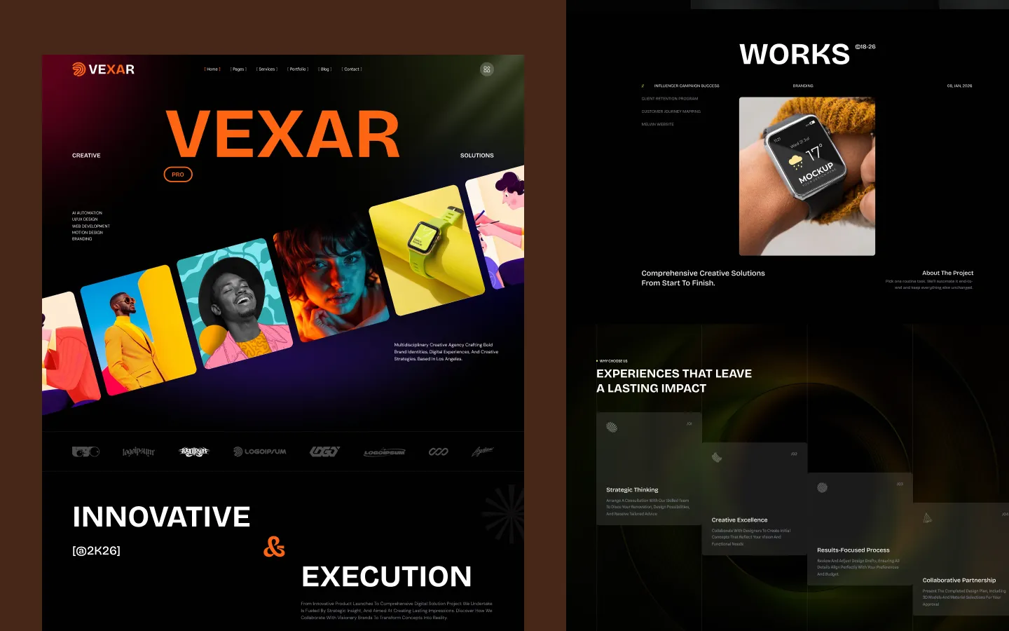 Vexxar by Themewar - Portfolio, Agency design asset by webflow
