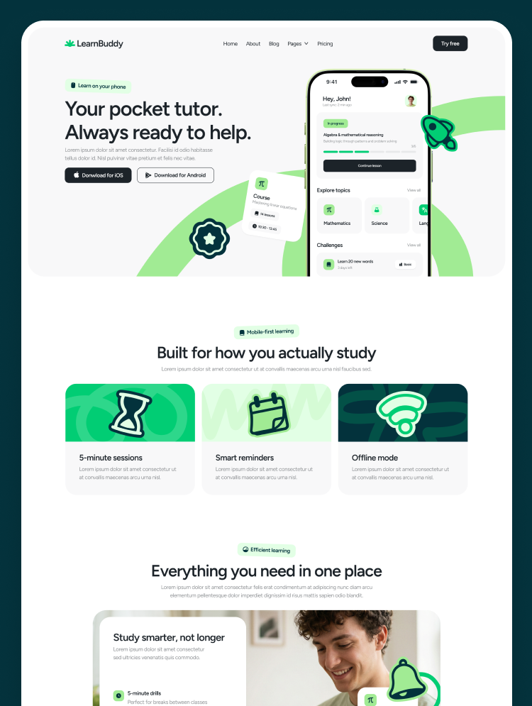 LearnBuddy - AI Learning Platform Webflow Template Secondary