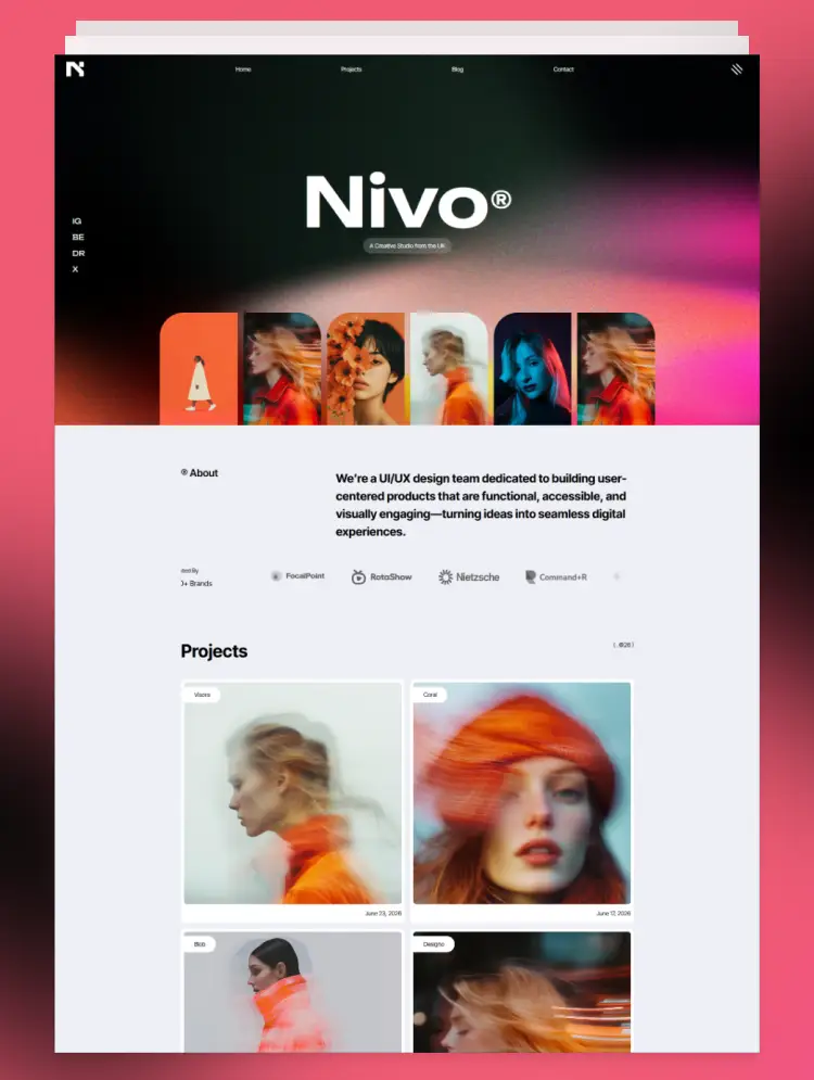 Nivo by Templix - Portfolio, Agency design asset by webflow