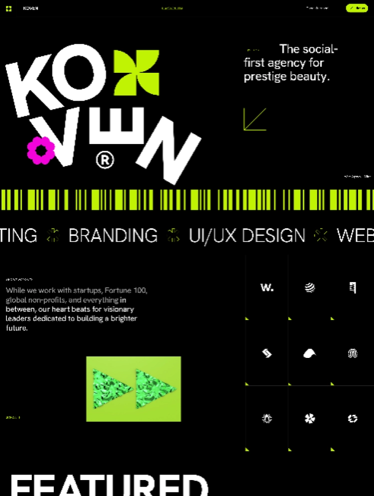 Koven by Wroney - Portfolio, Agency design asset by webflow