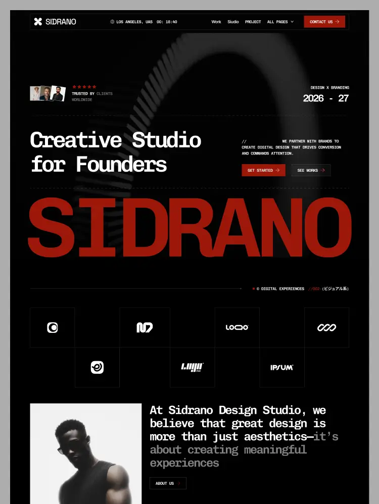 Sidrano by Pentaclay - Portfolio, Agency design asset by webflow