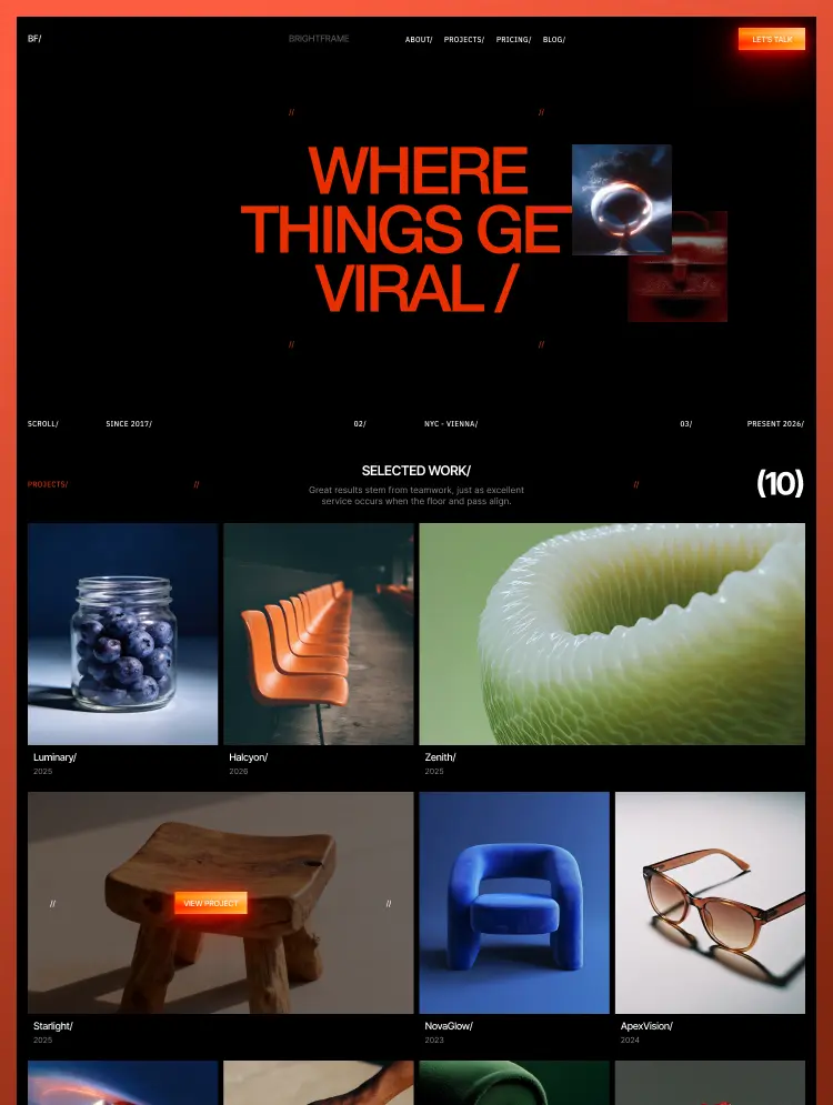 BrightFrame by Design Monks - Portfolio, Agency design asset by webflow