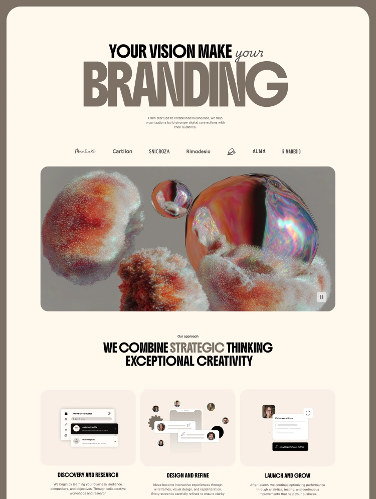 Brisify by Radiant Templates - Portfolio, Agency design asset by webflow