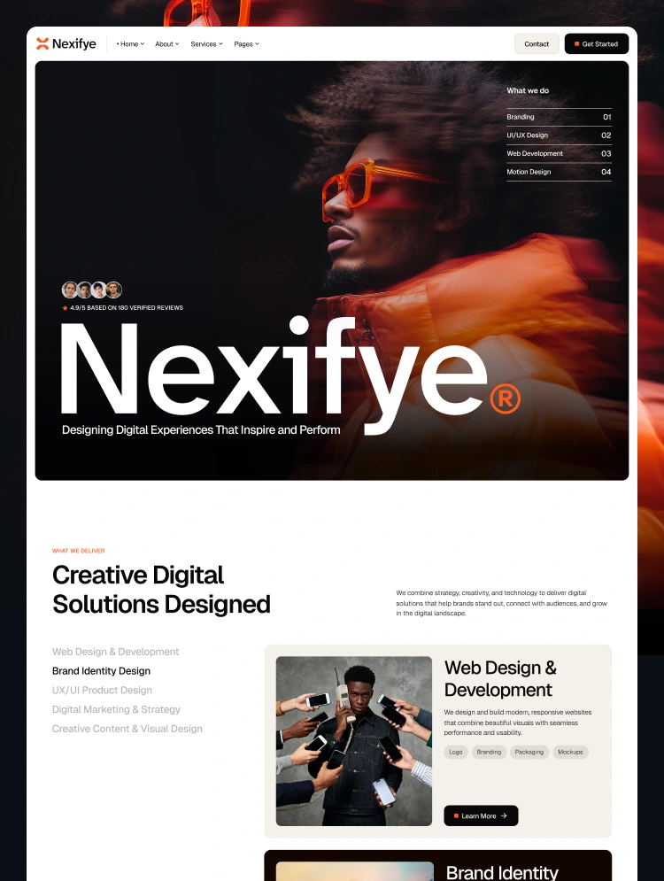 Nexifye by Flowfye - Portfolio, Agency design asset by webflow