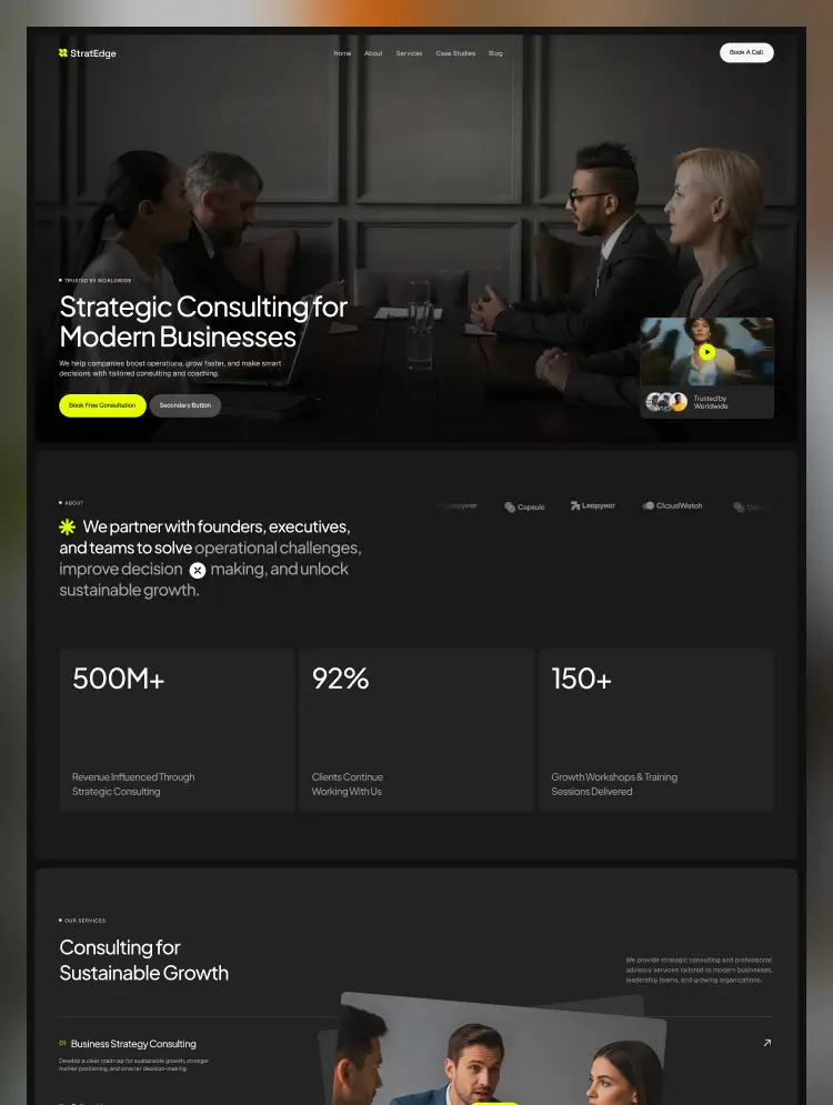 StratEdge by Ink Studio - Portfolio, Agency design asset by webflow