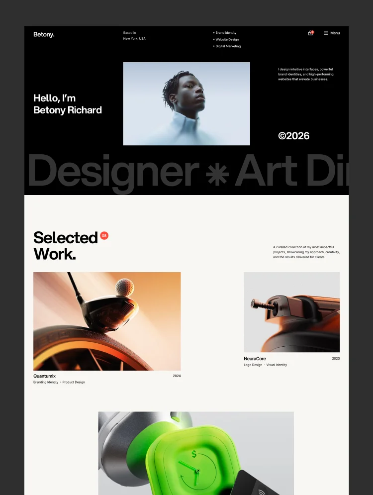 Betony Richard by Maven Flow - Portfolio, Agency design asset by webflow
