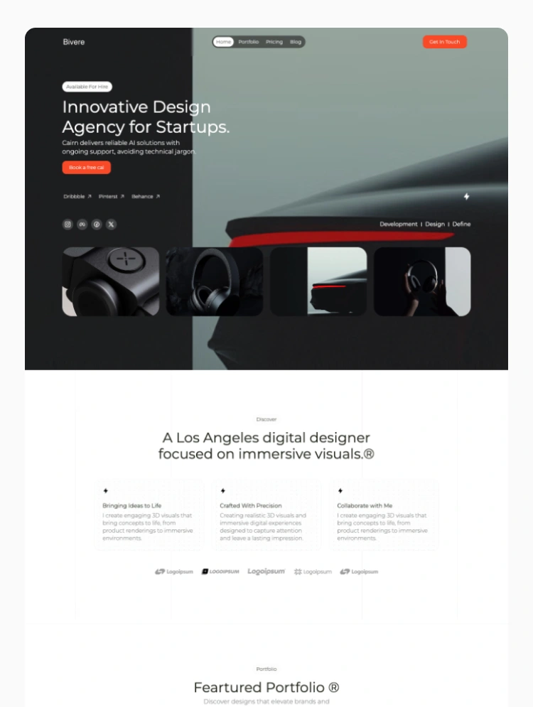 Bivere by jodysaptra - Portfolio, Agency design asset by webflow
