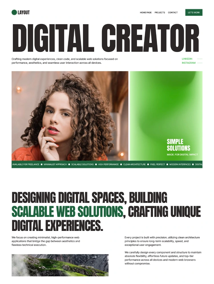 Layout by Kedd - Portfolio, Agency design asset by webflow
