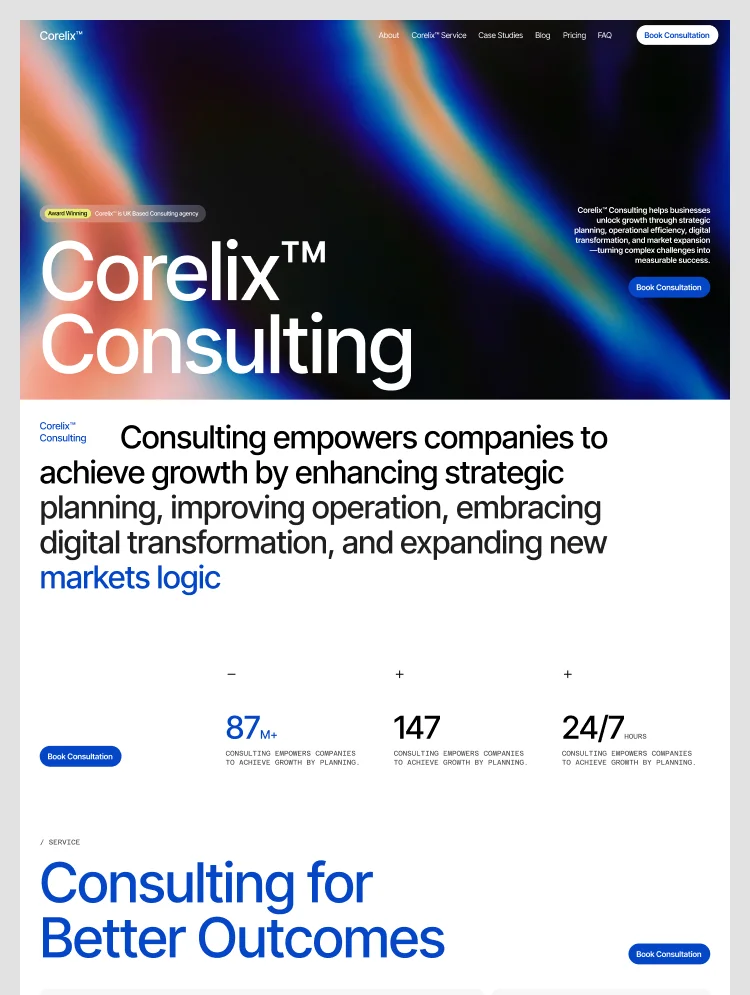 Corelix by Ozen Studio - Agency design asset by webflow