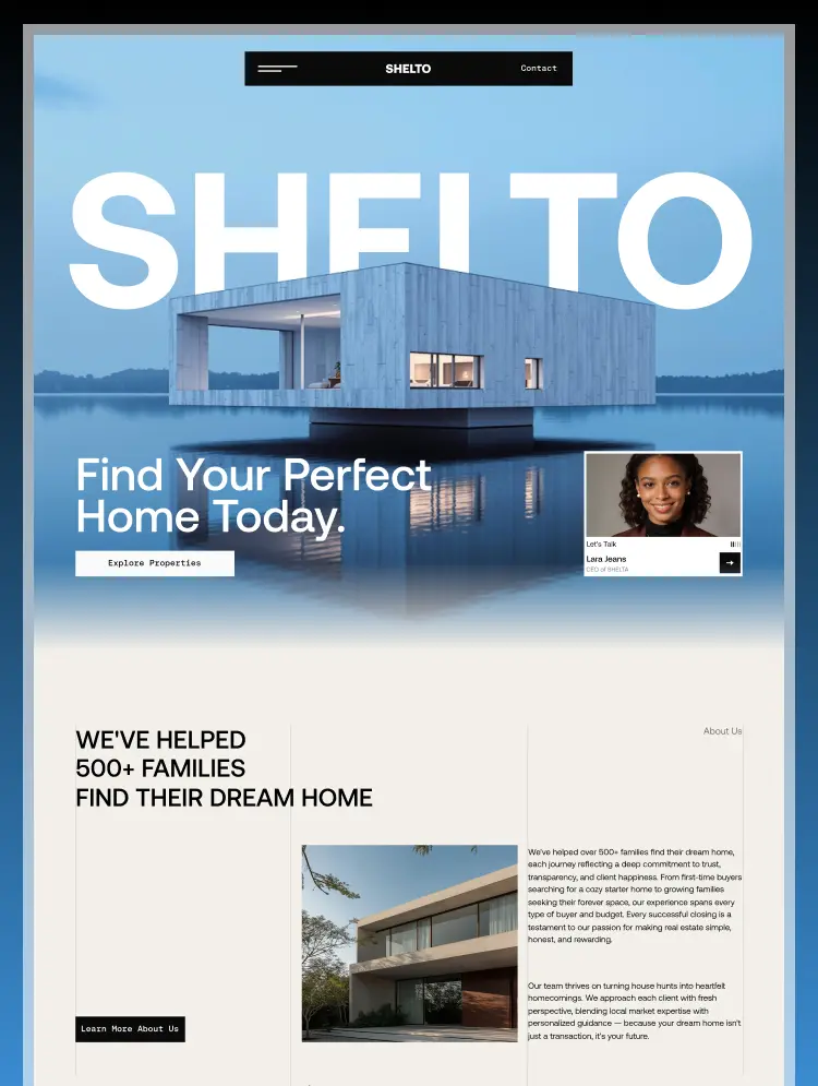 Shelto by Artificer Design Agency LLC - Agency design asset by webflow