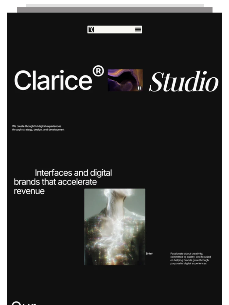 Clarice by Kitpro Studio - Portfolio, Agency design asset by webflow