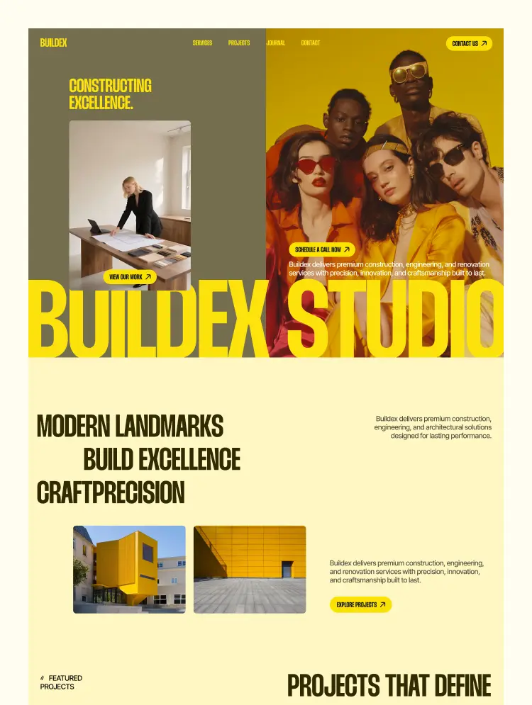 Buildex Studio by Oxyn Studio - Agency design asset by webflow