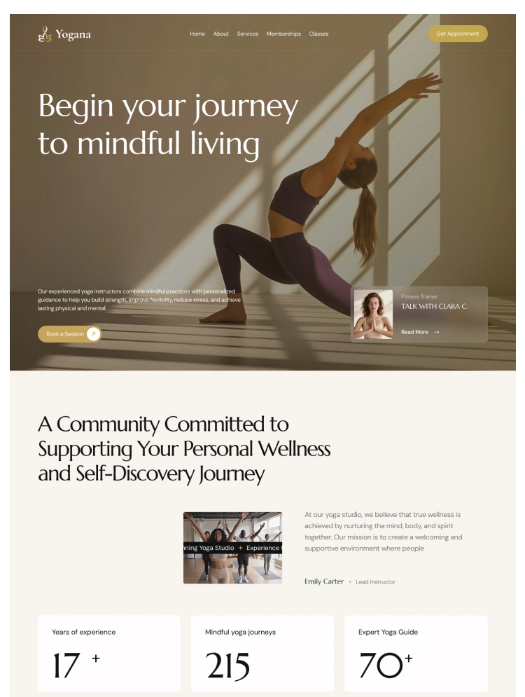 Yogana by KodeFlow Studio - Agency design asset by webflow