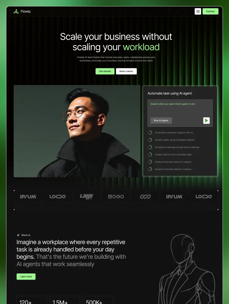 Flowiq by RedDevs - Portfolio, Agency design asset by webflow