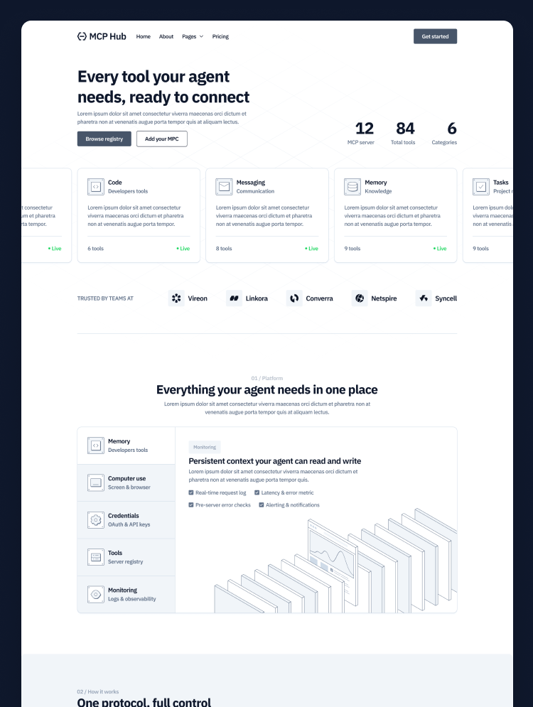 MCP Hub by BRIX Templates - Uncategorized design asset by webflow