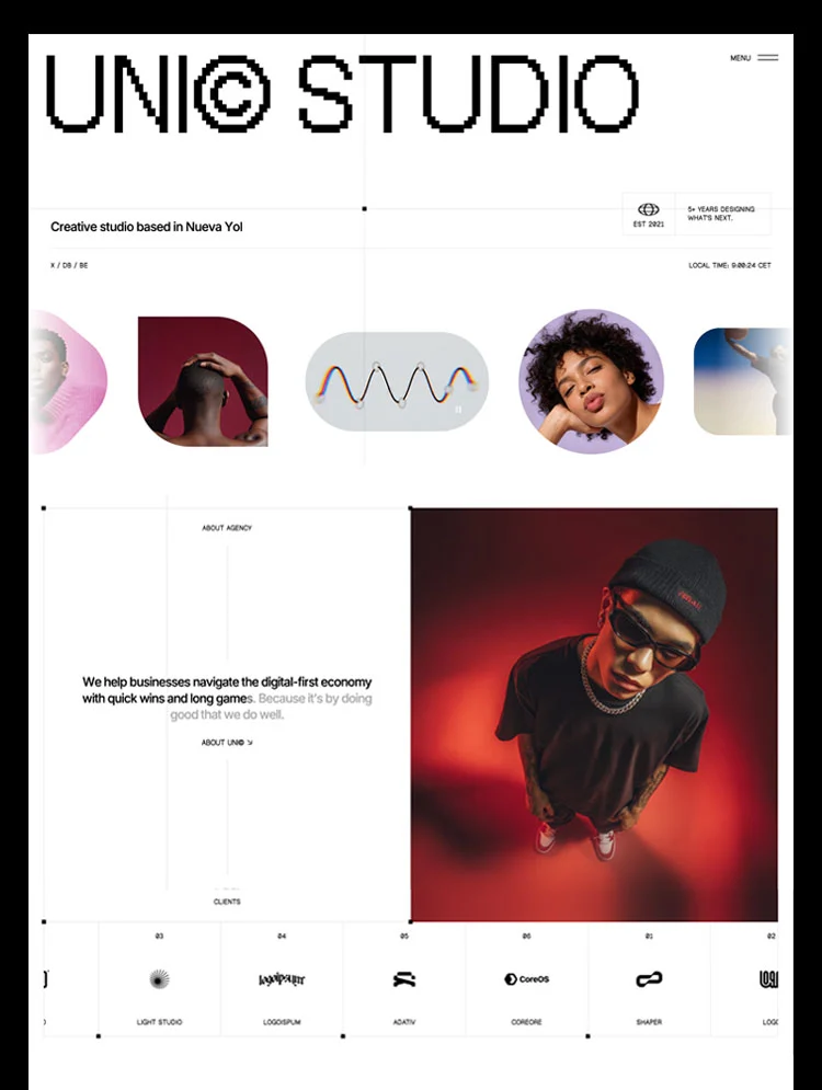 Uni Studio by Flowmance - Portfolio, Agency design asset by webflow