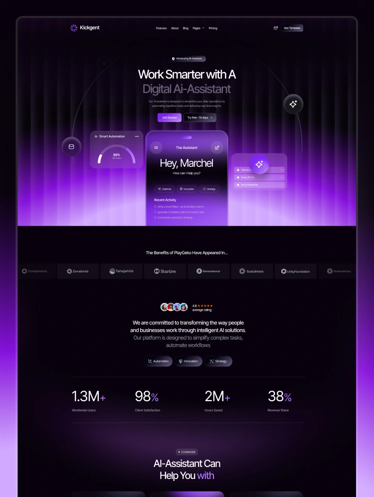 Kickgent by Flowzai - Uncategorized design asset by webflow