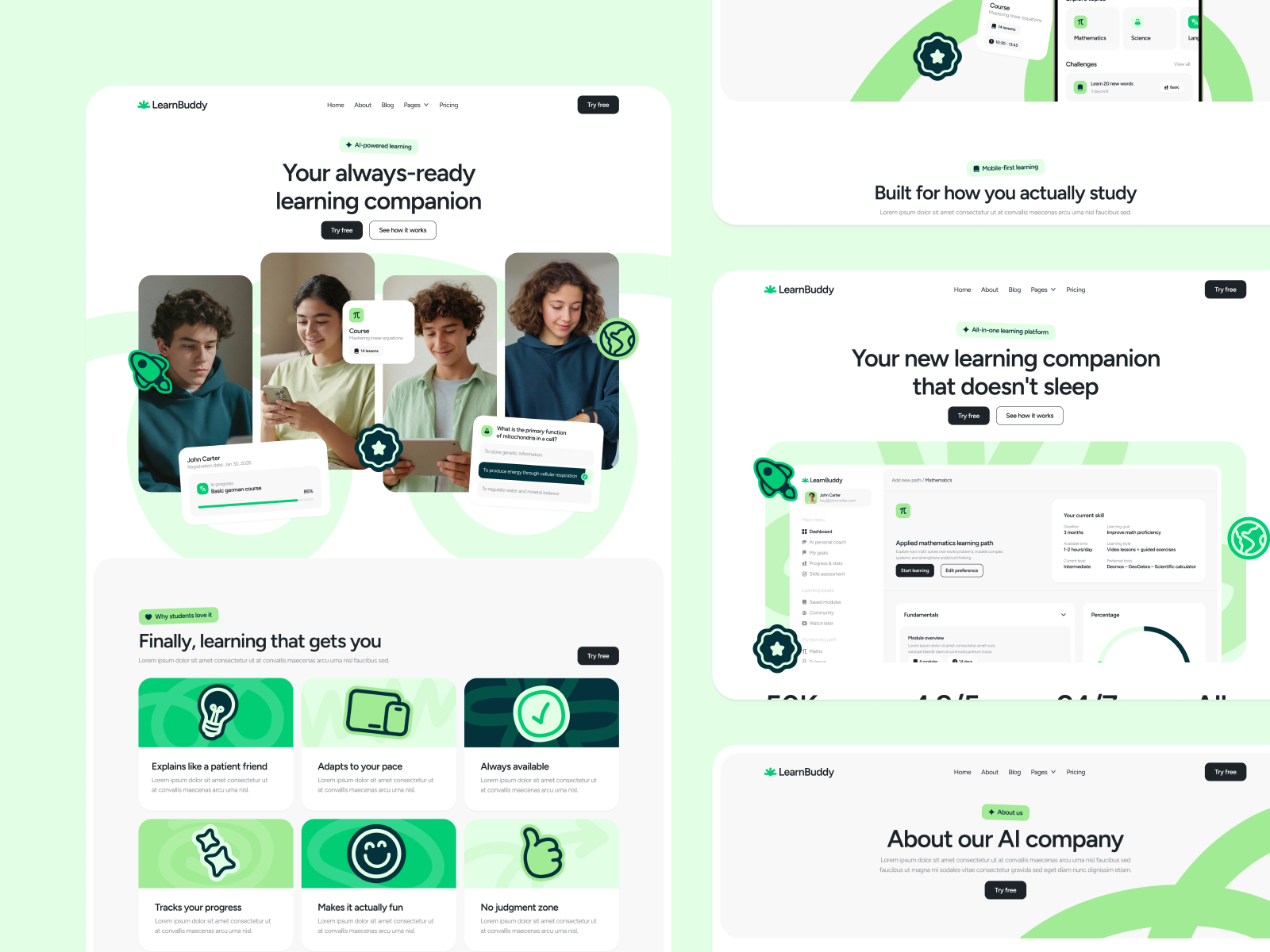 AI Learning Platform Webflow Theme