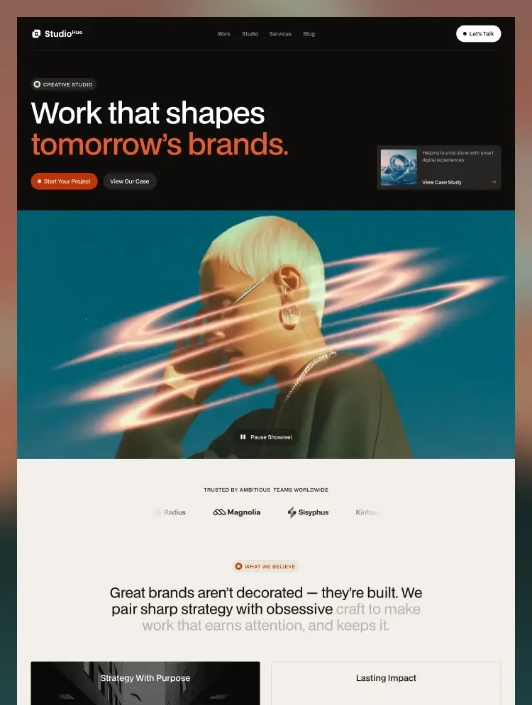 StudioHue by Ink Studio - Portfolio, Agency design asset by webflow