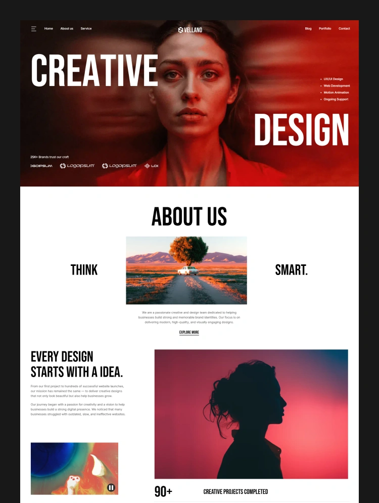 Vellano by ThemetechMount - Portfolio, Agency design asset by webflow