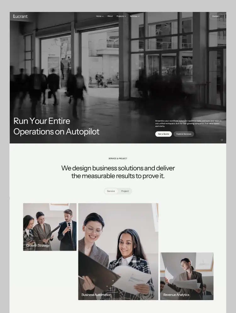 Lucrant by Kahade Studio - Agency, Blog design asset by webflow