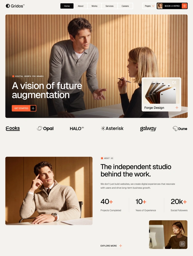 Grid OS by Codexzel - Portfolio, Agency design asset by webflow