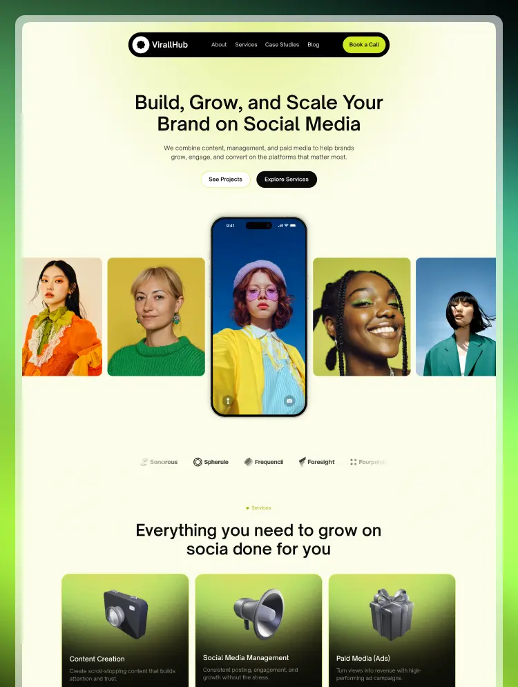 VirallHub by Artificer Design Agency LLC - Portfolio, Agency design asset by webflow