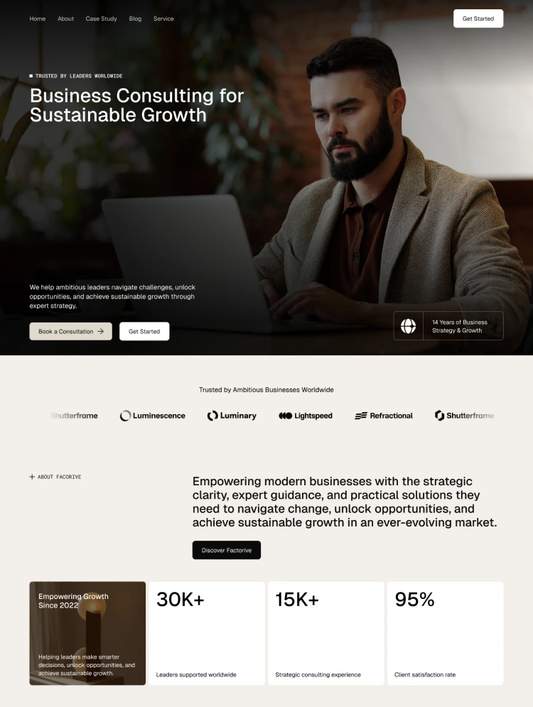 Factorive by Sayem - Portfolio, Agency design asset by webflow