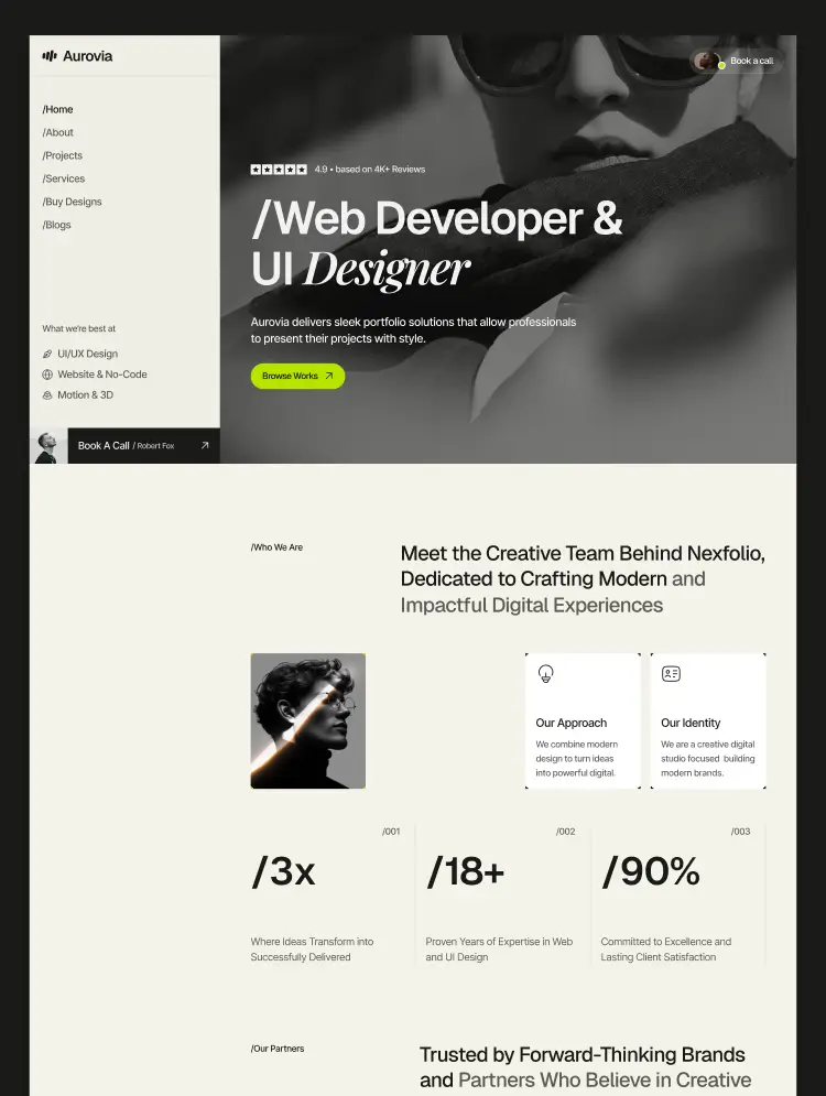 Aurovia by Pentaclay - Portfolio, Agency design asset by webflow