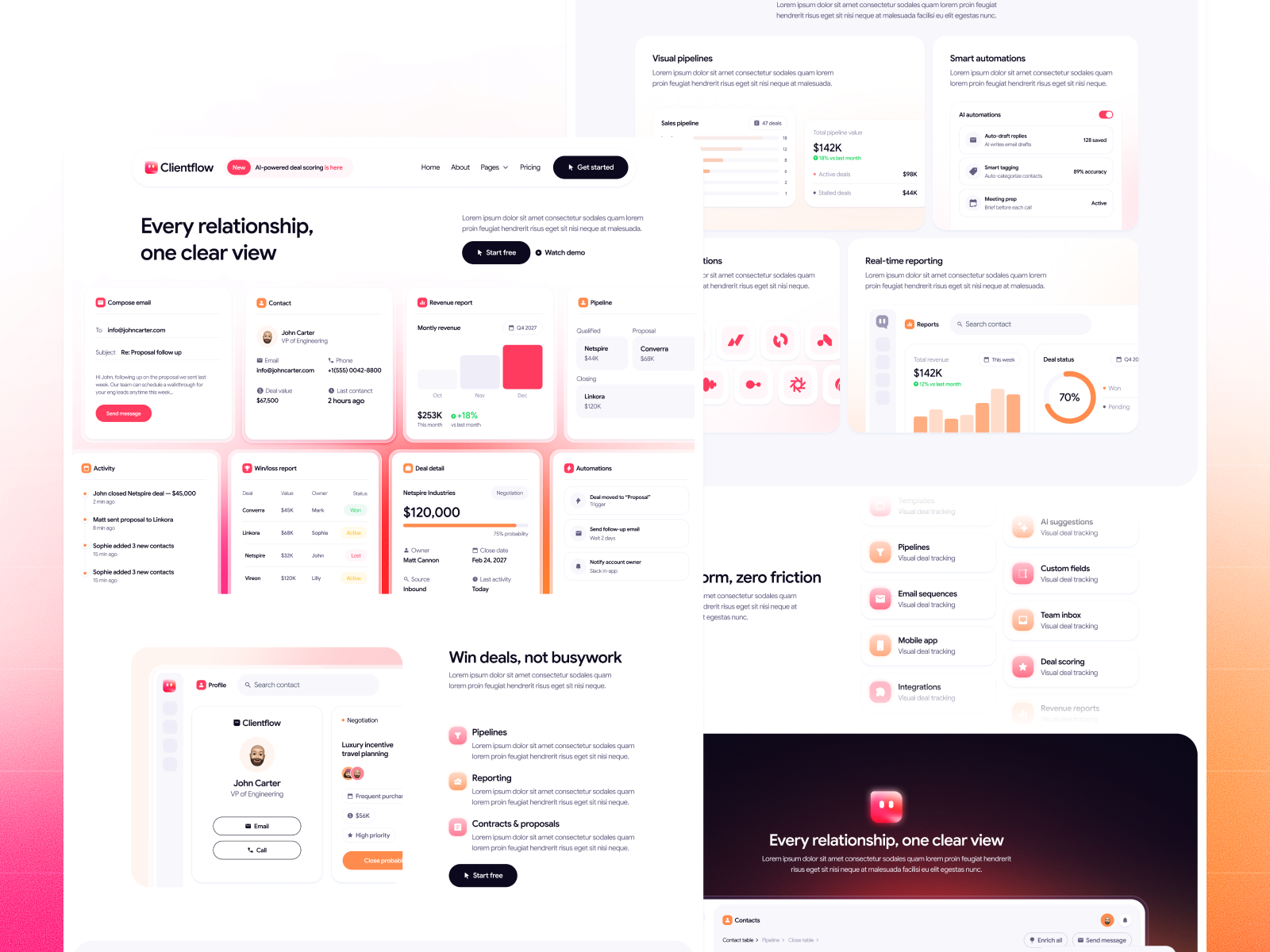 SaaS CRM Webflow Template