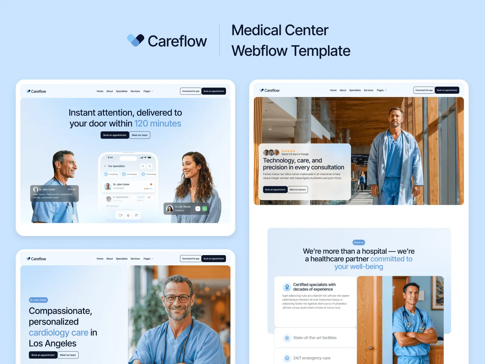 MEDICAL CENTER WEBFLOW TEMPLATE