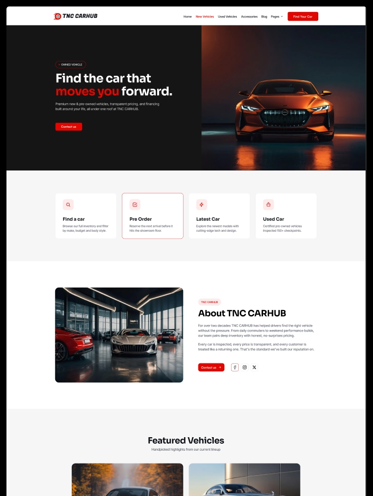 TNC CarHub Ecommerce