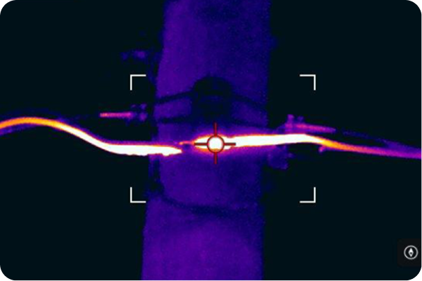 Thermal scan of overhead line components