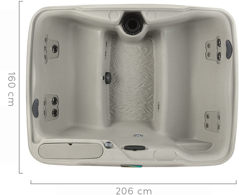 Fantasy spa hottub met gezellige zitplaatsen en hydrotherapie-elementen