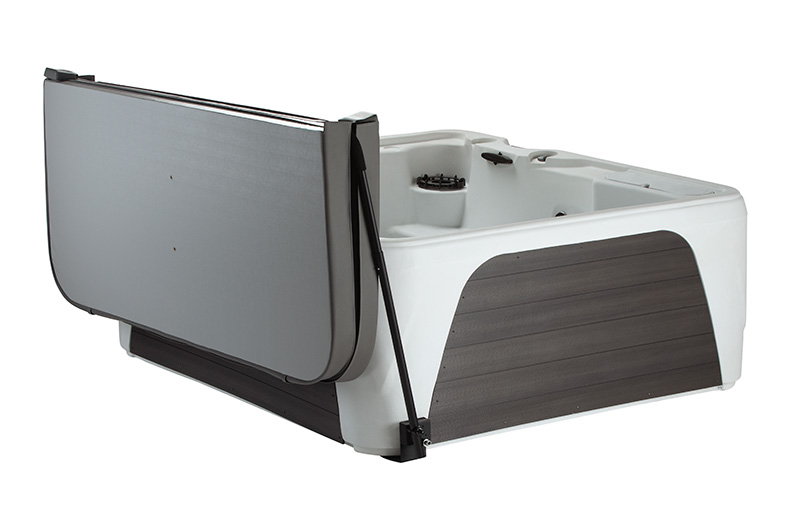 Fantasy spa-whirlpool met moderne grijze en witte afwerking