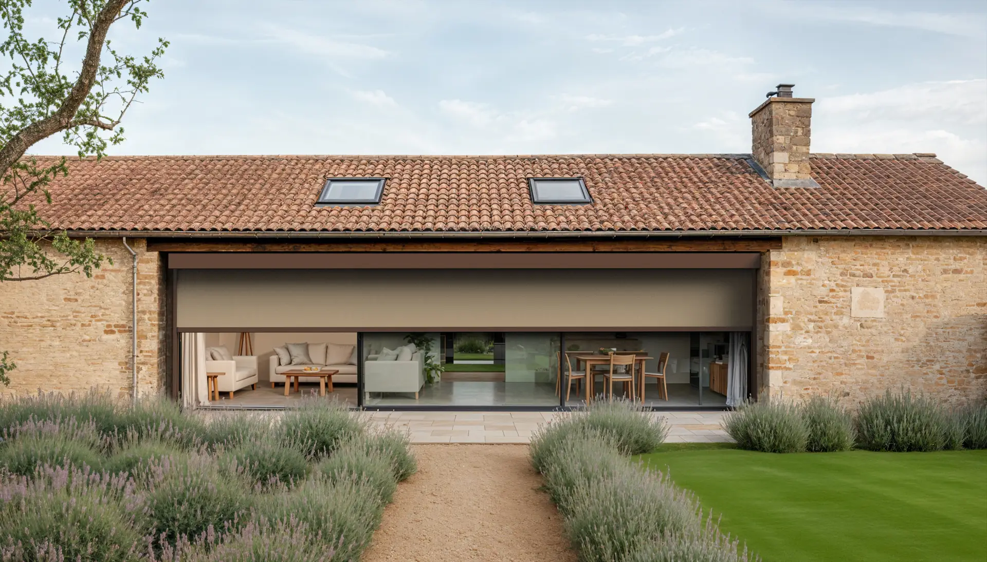Renson Screen aan woning voor zonwering