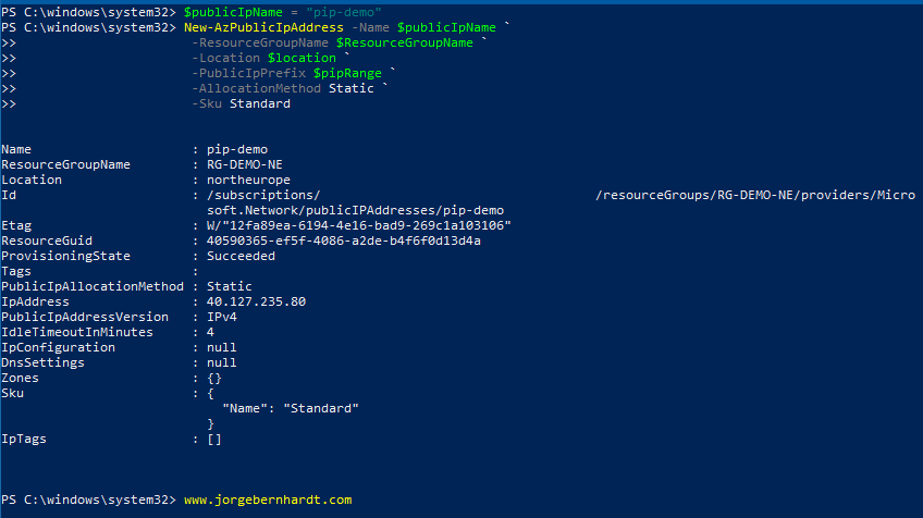 New-AzPublicIpAddress