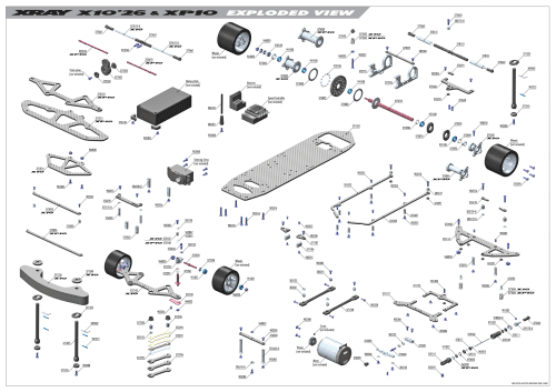 XRAY X10 26 Exploded View