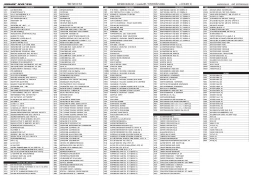 XRAY X8 26 Parts List