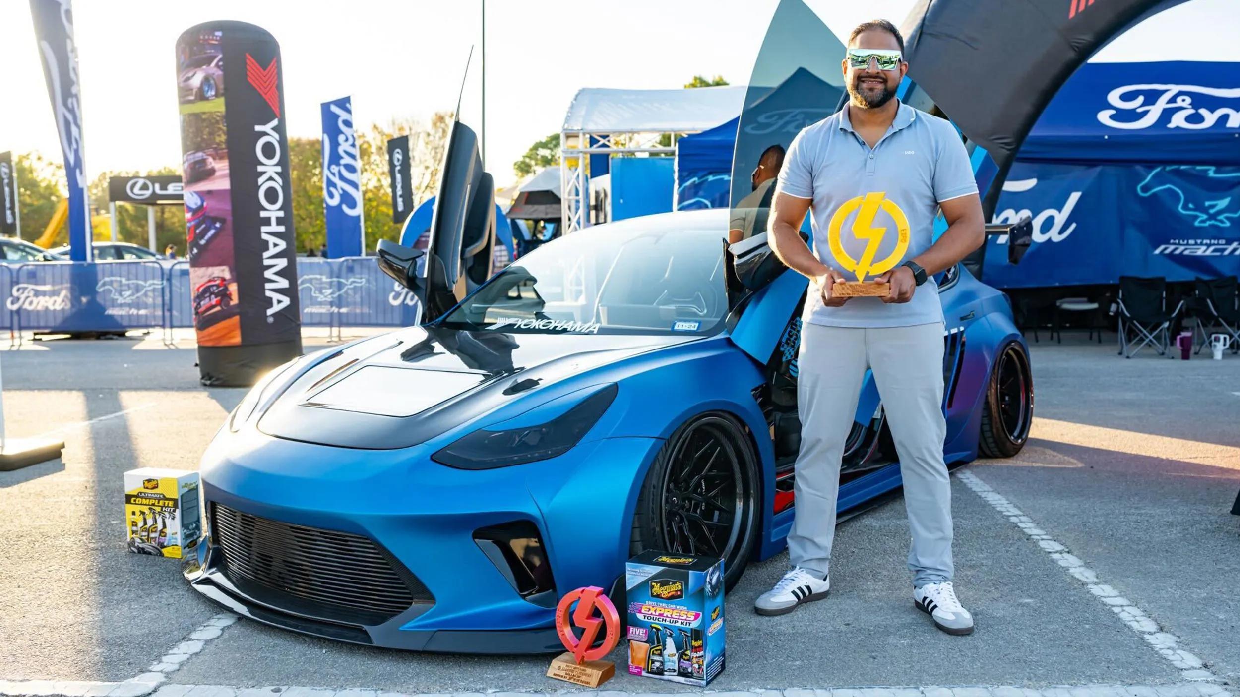 Electrify Expo Best of Show Winner Ethan Roshan and his Model 3