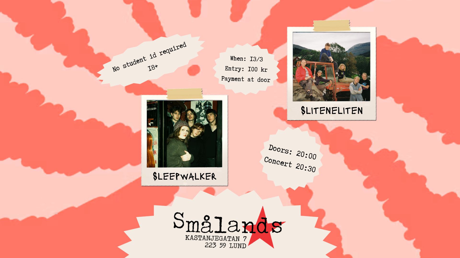 Sliteneliten spiller på Smålands Nation