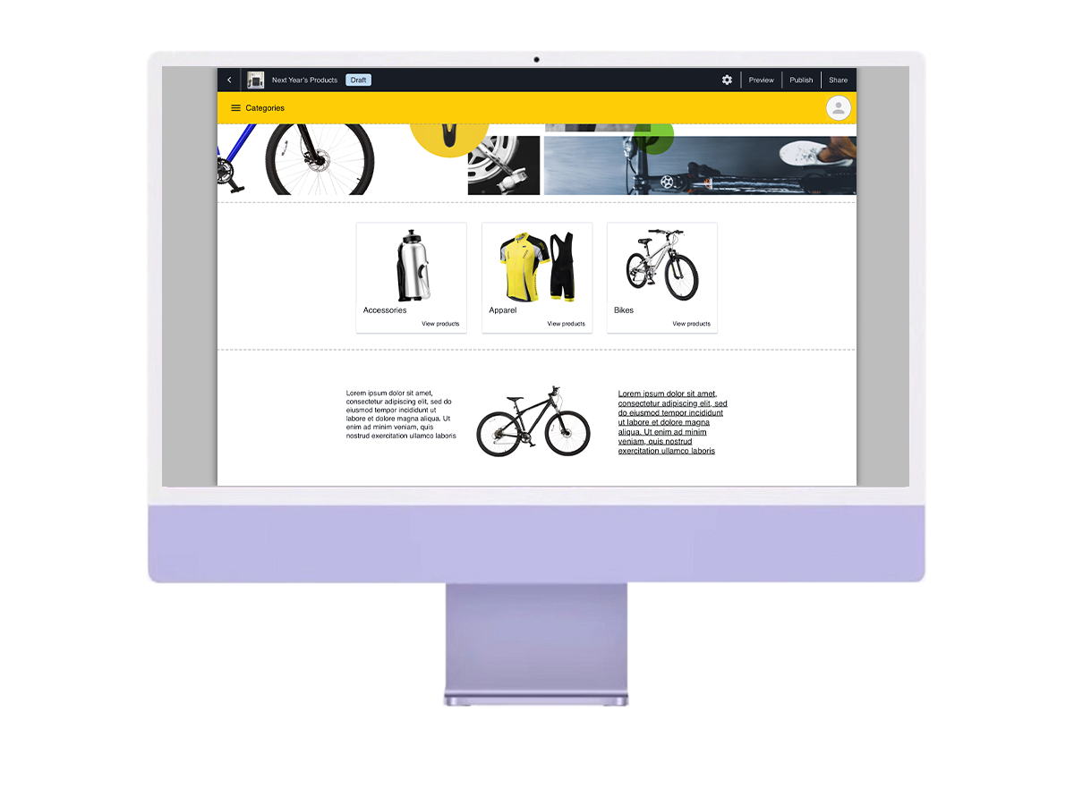 A new imac displaying the UI for channel portals.