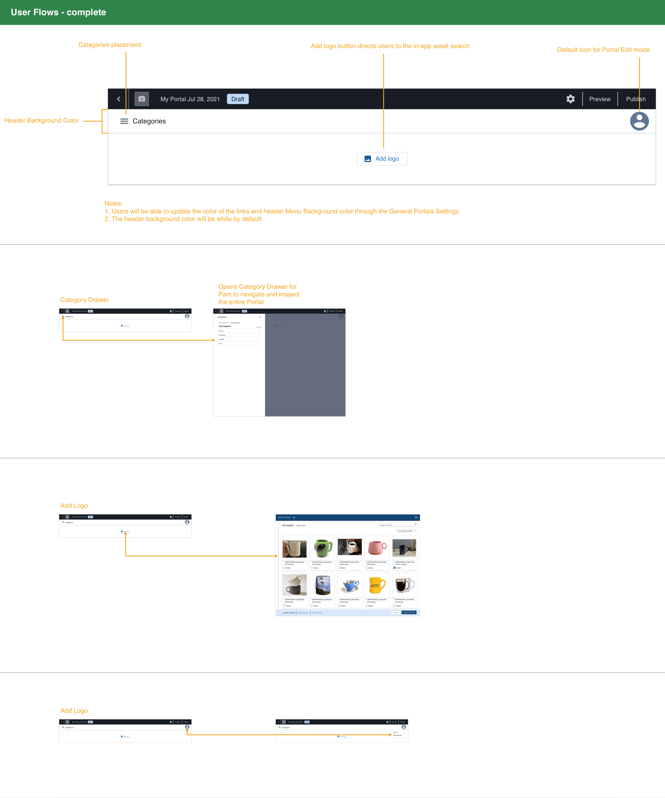 Channel Portal User Flow for handoff.