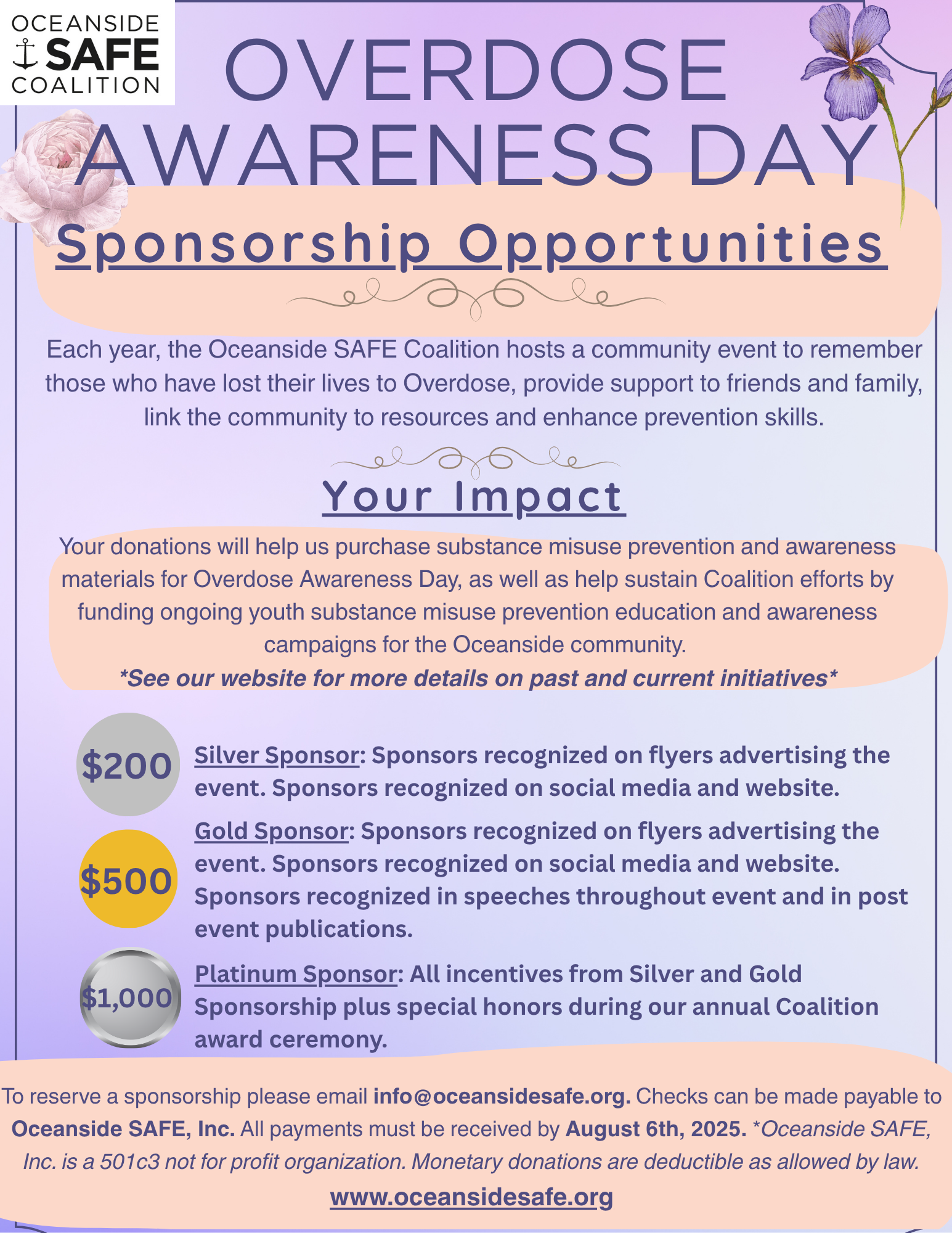 Partner with us in this years Overdose Awareness Day